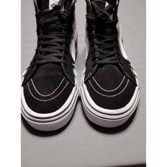 NWOB VANS Sk8-Hi Flame Men 13 High Top Black Suede & Canvas Skate Shoes Athletic - Picture 4 of 14